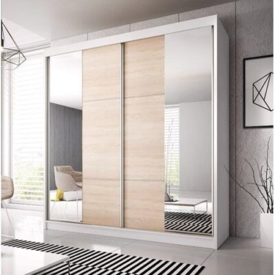 Wardrobe with mirror