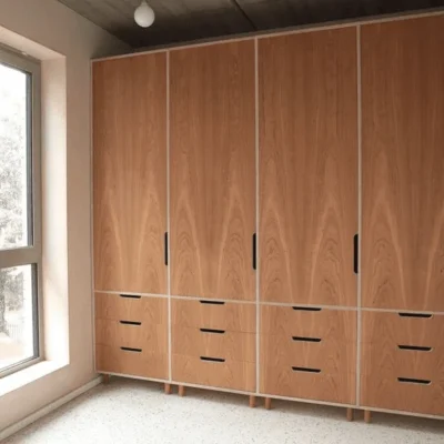 Wardrobe with self handles